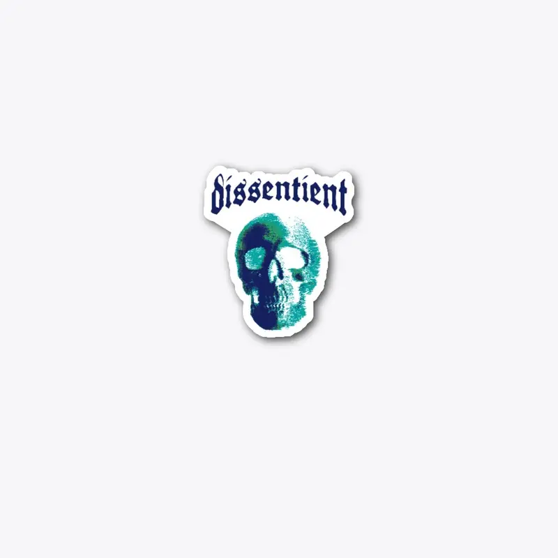 Dissentient Inverted Skull Sticker